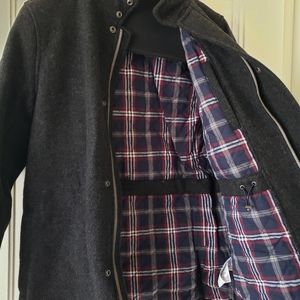 Brooks Brothers Charcoal Wool Coat